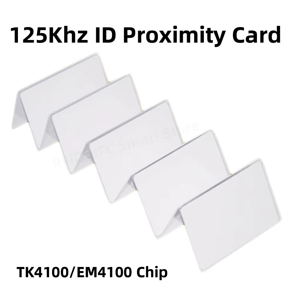 10Pcs Access Control Card RFID Card 125Khz EM4100 TK4100 Smart Proximity Card RFID Tag Key for Access Control Key Free Shipping