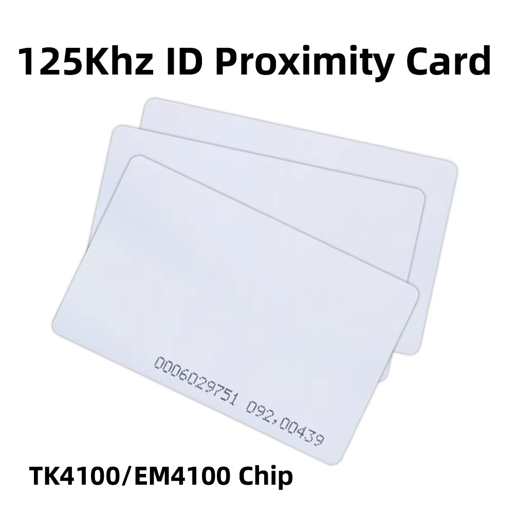 10Pcs Access Control Card RFID Card 125Khz EM4100 TK4100 Smart Proximity Card RFID Tag Key for Access Control Key Free Shipping