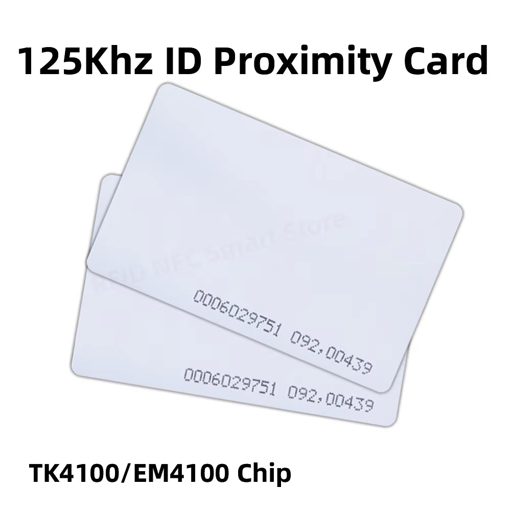 10Pcs Access Control Card RFID Card 125Khz EM4100 TK4100 Smart Proximity Card RFID Tag Key for Access Control Key Free Shipping
