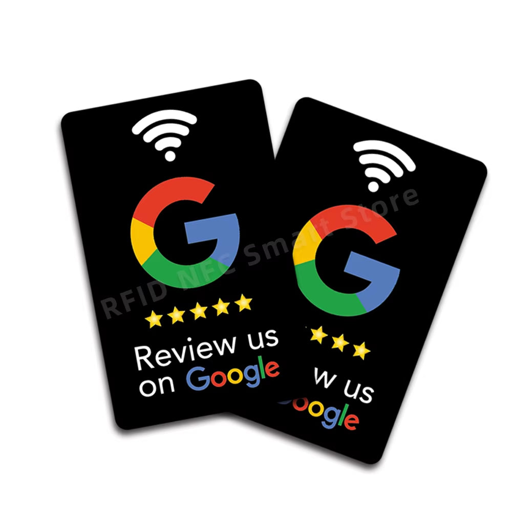 Google Review NFC Card Increase Your Reviews PVC Material Standard Card Size Google Tap to Review Cards