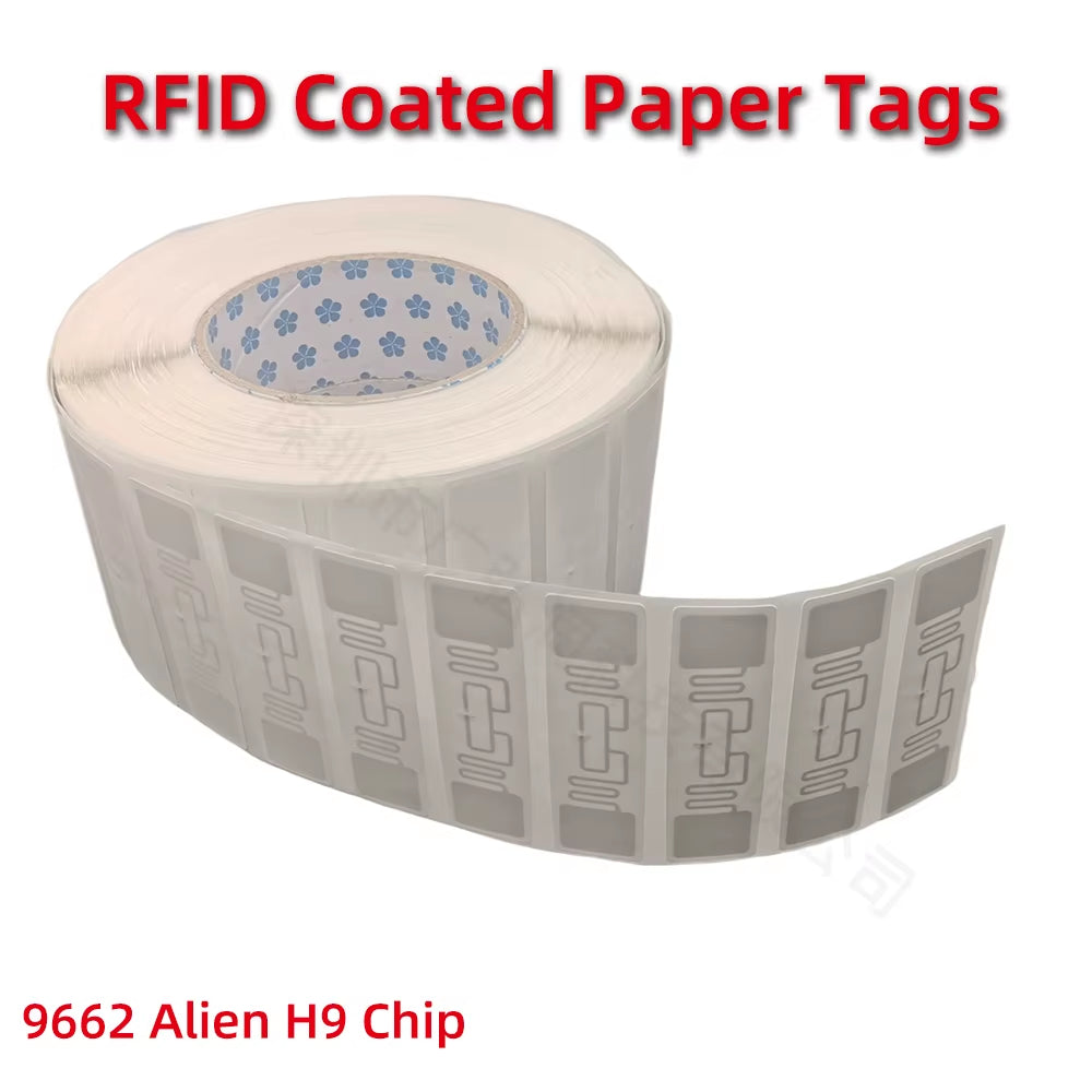 RFID UHF Tags Sticker 860-960Mhz Long Range Alien H9 Lable Adhesive for Sports Timing Race Vehicle Asset Inventory