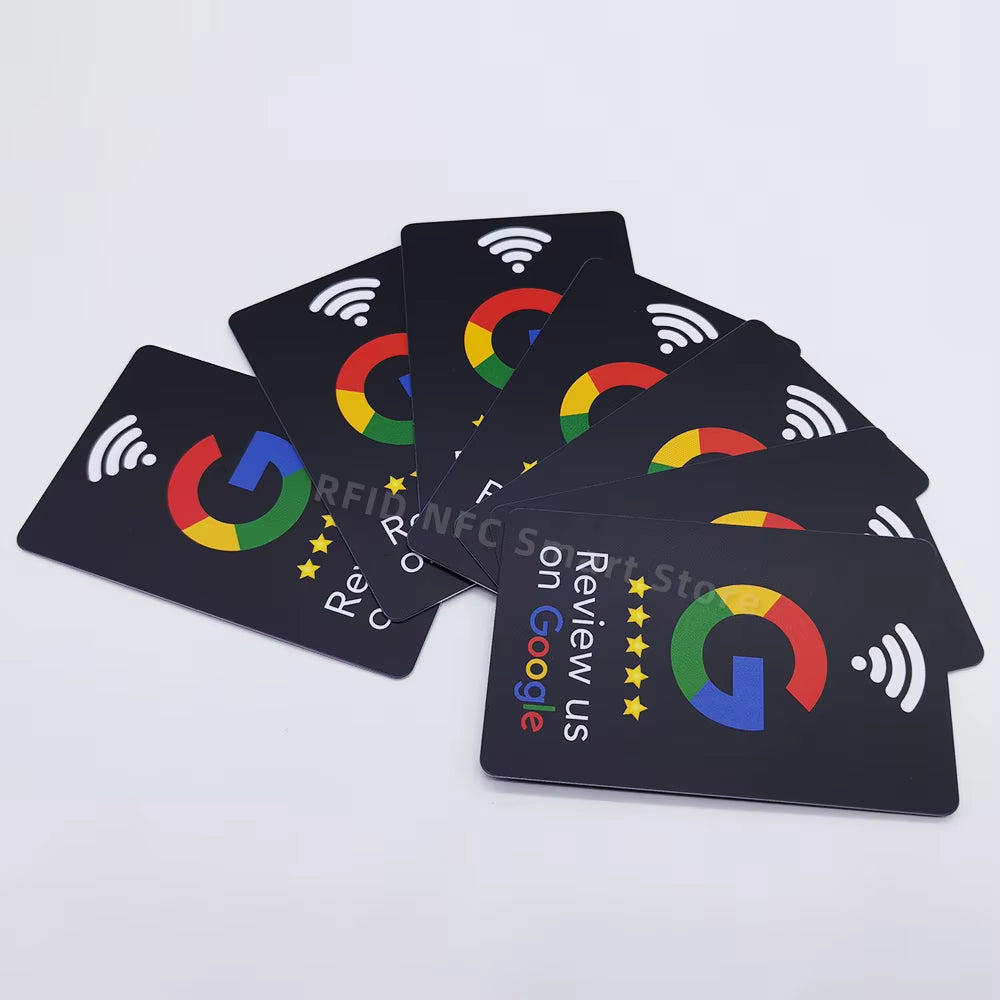 5Pcs Google Reviews NFC Cards Boost Your Reviews PVC Material Durable