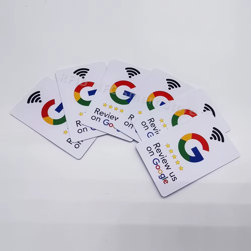 Google Review NFC Card Increase Your Reviews PVC Material Standard Card Size Google Tap to Review Cards