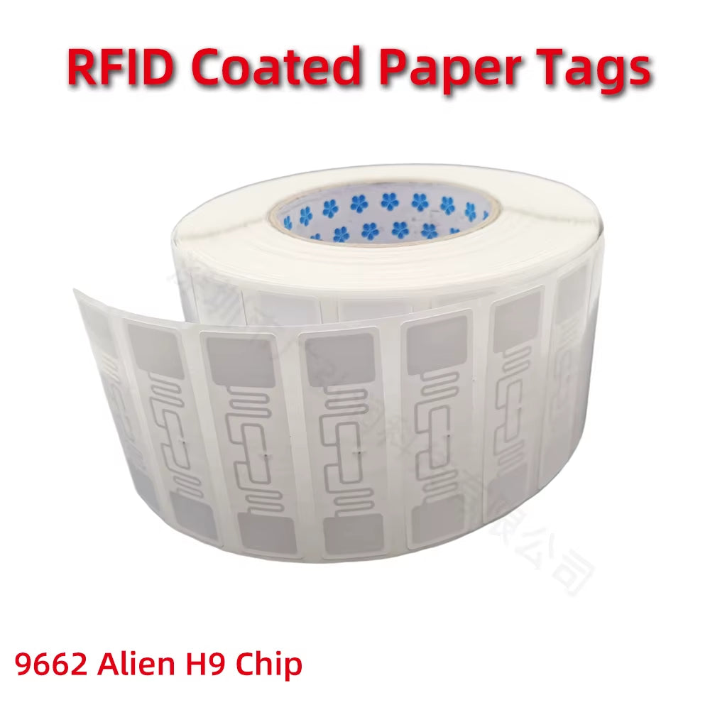 RFID UHF Tags Sticker 860-960Mhz Long Range Alien H9 Lable Adhesive for Sports Timing Race Vehicle Asset Inventory