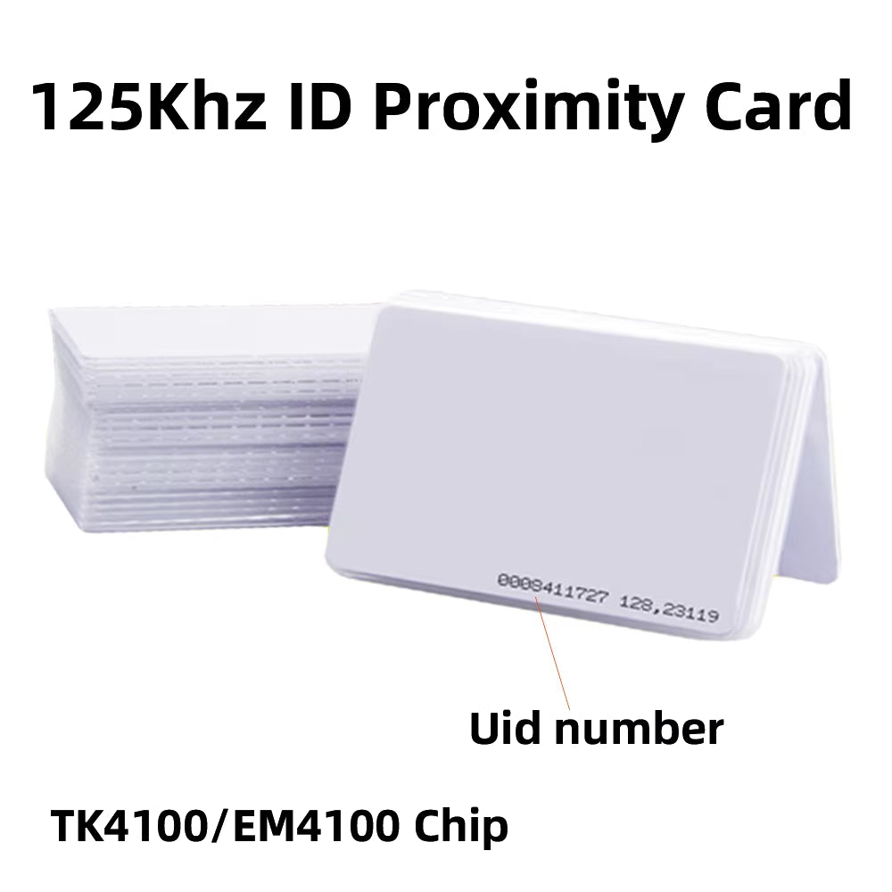 10Pcs Access Control Card RFID Card 125Khz EM4100 TK4100 Smart Proximity Card RFID Tag Key for Access Control Key Free Shipping