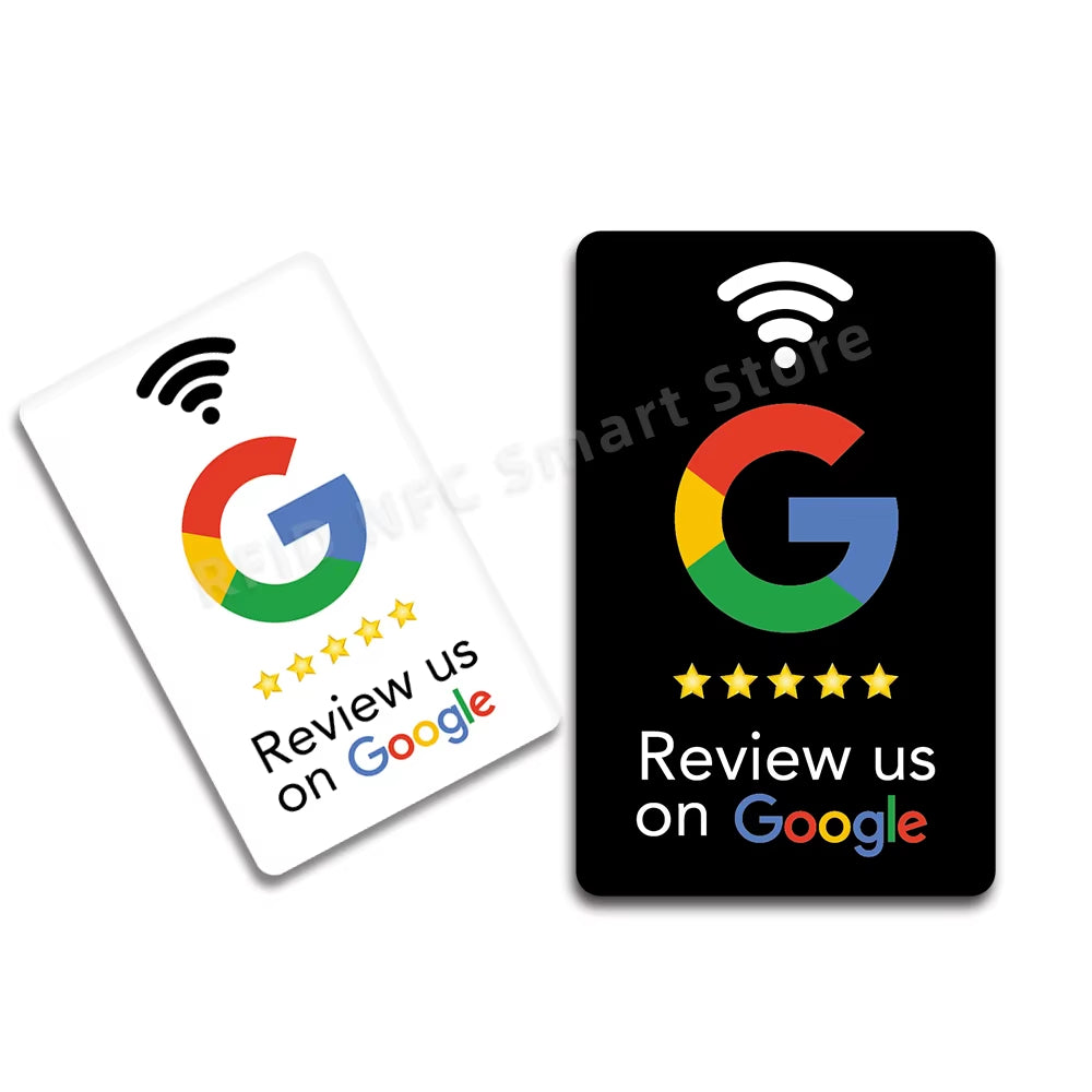Google Review NFC Card Increase Your Reviews PVC Material Standard Card Size Google Tap to Review Cards