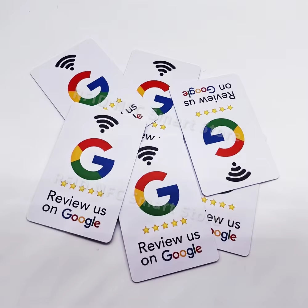 5Pcs Google Reviews NFC Cards Boost Your Reviews PVC Material Durable