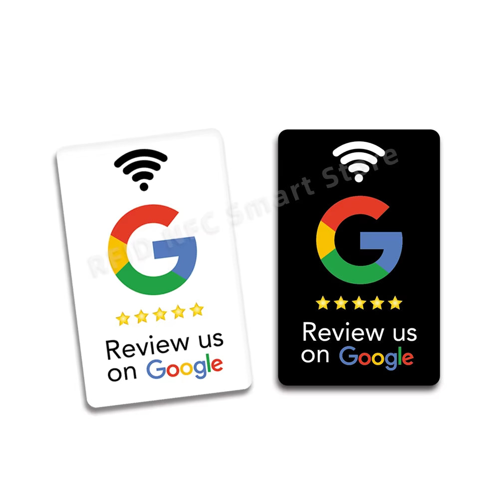 Google Review NFC Card Increase Your Reviews PVC Material Standard Card Size Google Tap to Review Cards